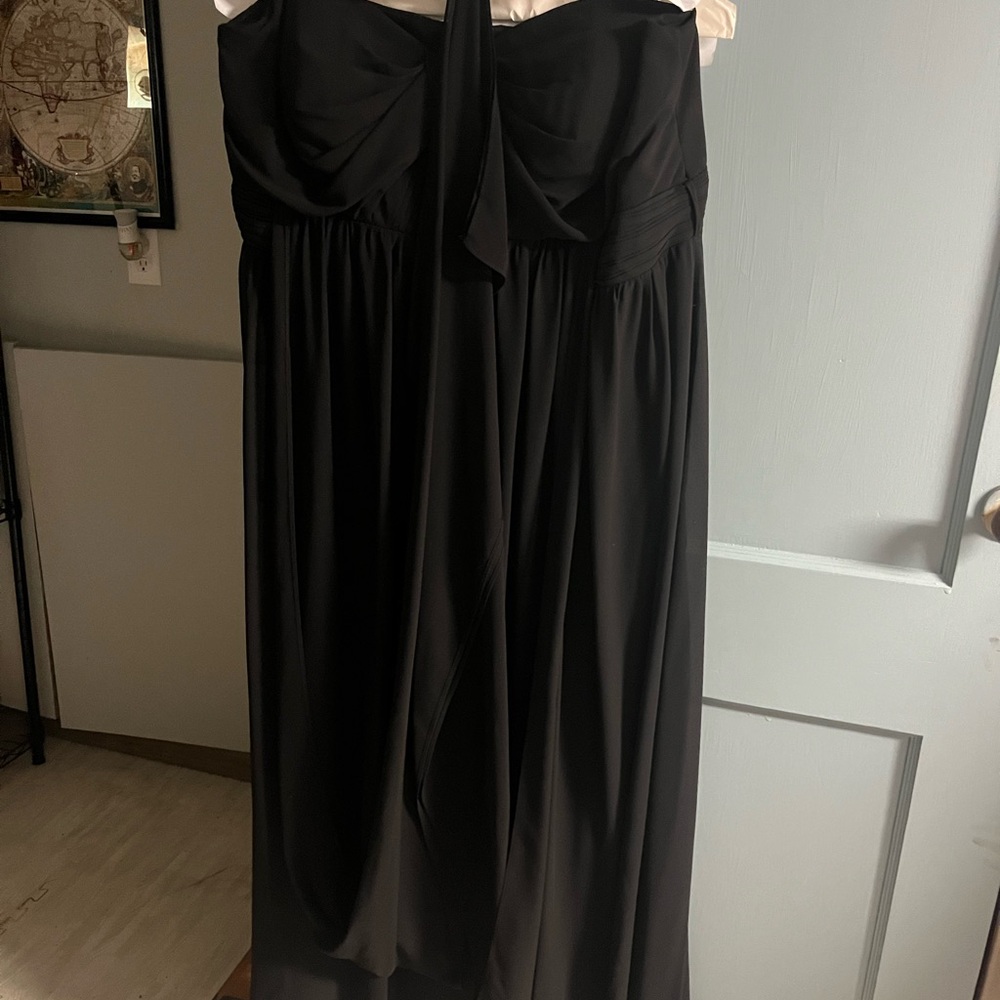 Black adjustable wear in multiple ways dress